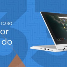 Lenovo Chromebook C330 2-in-1 Convertible Laptop, 11.6